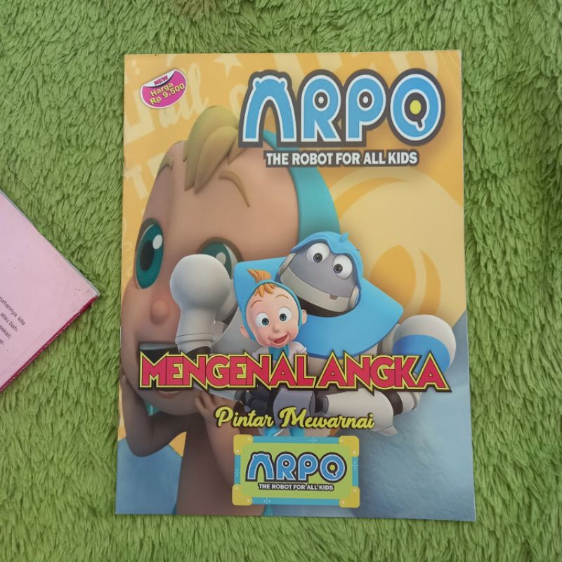 ORIGINAL BUKU PINTAR MEWARNAI ARPO THE ROBOT FOR ALL KIDS MENGENAL ANGKA