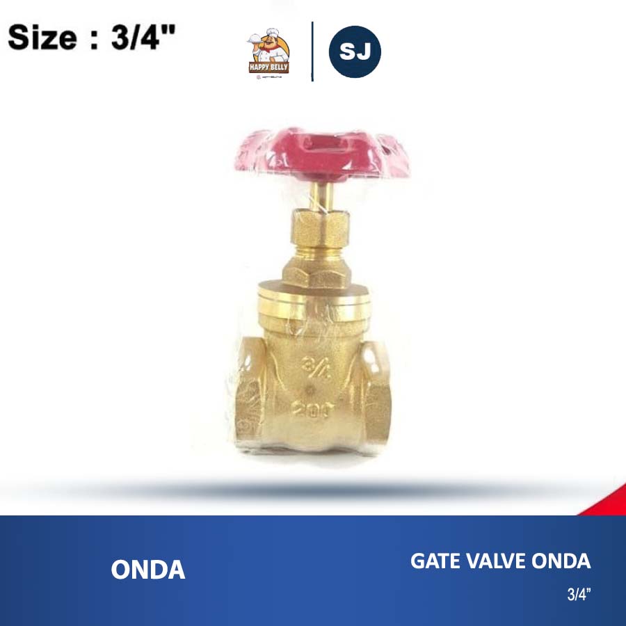 STOP KRAN AIR KUNINGAN GATE VALVE 3/4" ONDA PIT KRAN 3/4 INCH BALING
