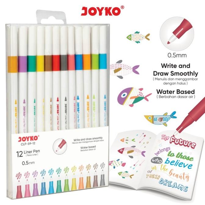 

Pena Liner Pen Joyko CLP-59-12 Pulpen Warna Warna SALE