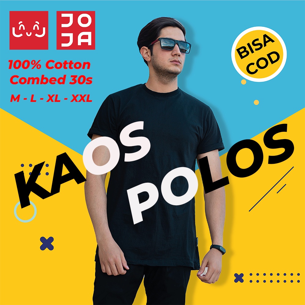 Kaos Polos Pria Wanita Lengan Pendek Katun Combed 30s