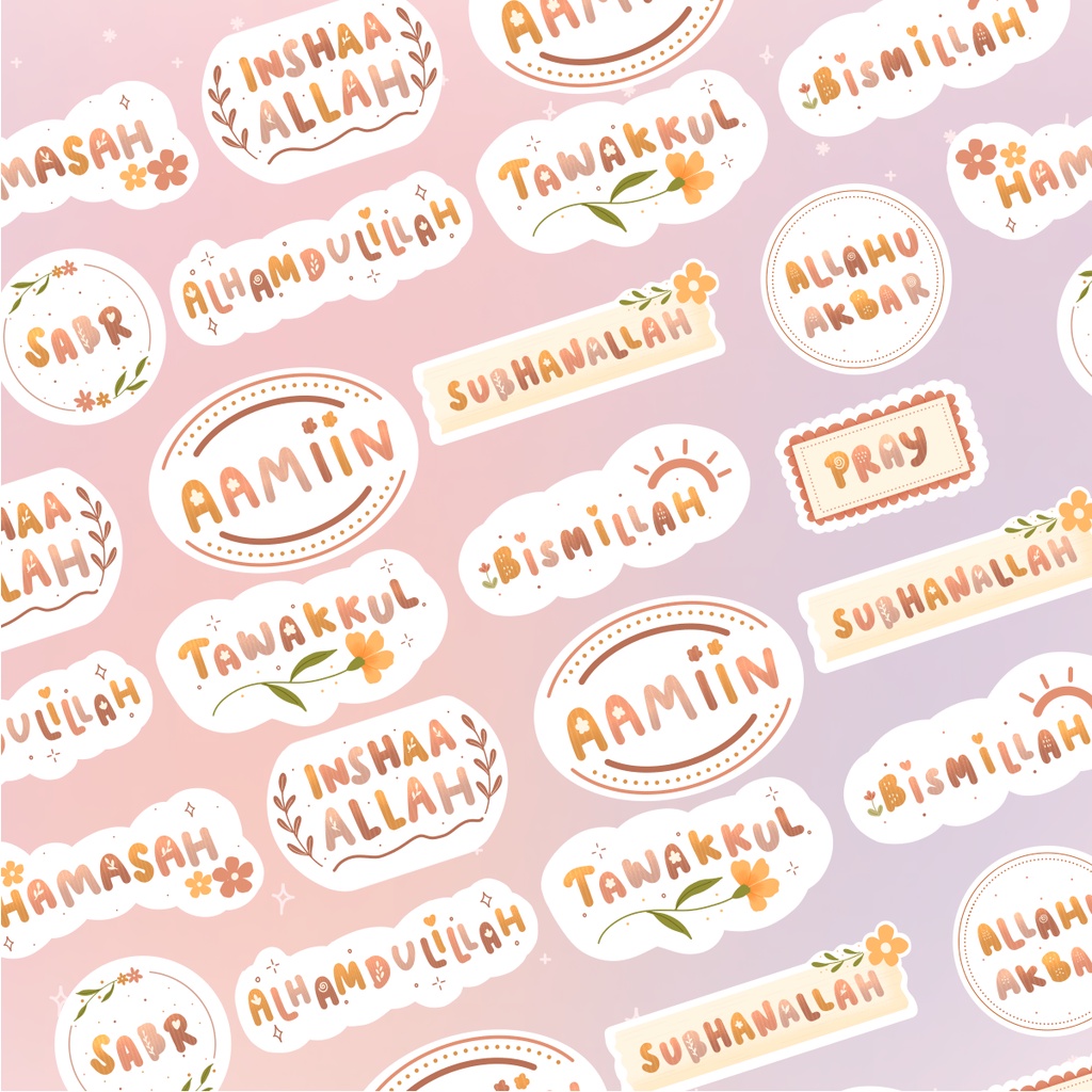 

1 PCS QUOTE ISLAMIC by Fromkeydee | Aesthetic Sticker Estetik Stiker HP Laptop Botol Cute Waterproof Scrapbook Diary Journal Bujo Anti Air