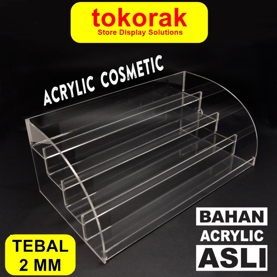 ACRYLIC COSMETIC AKRILIK MIKA TEMPAT LIPSTIK MAKEUP KUTEK ORGANIZER