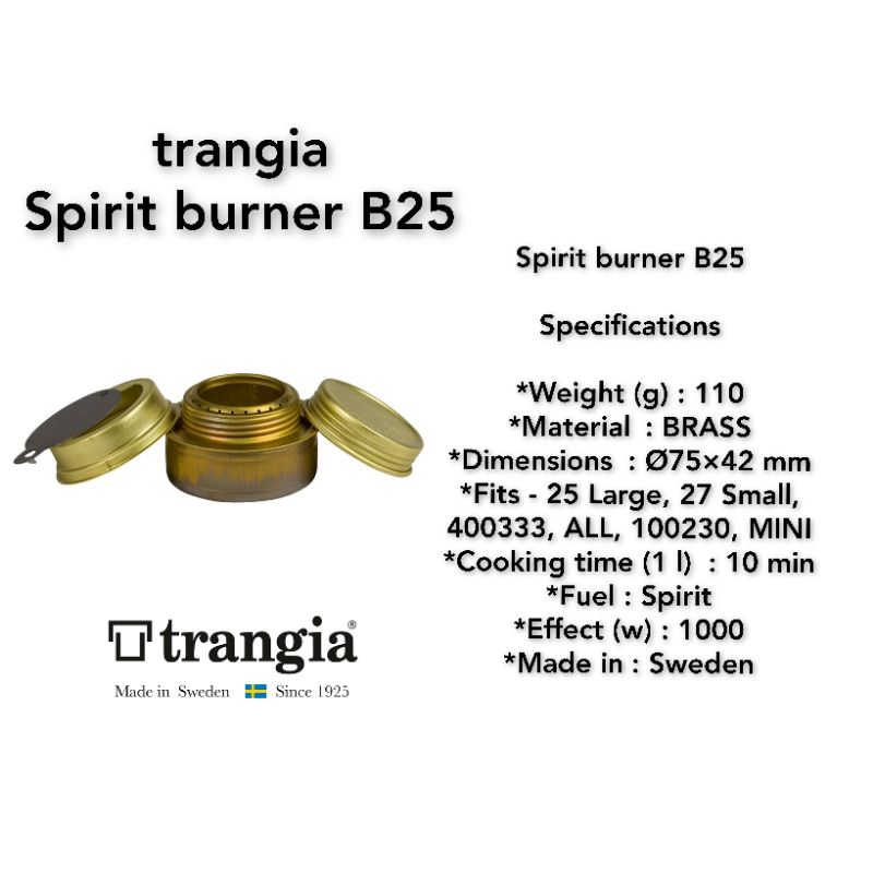 •Trangia Spirit Burner Assecories Cooking set Trangia