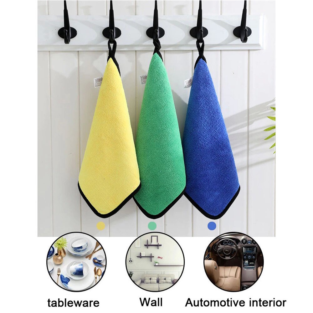 (SerbaSerbi)Kain Lap Serba Guna Microfiber Handuk Towel Premium Tebal / Kain Lap Tangan Mikrofiber 40 cm x 30 cm