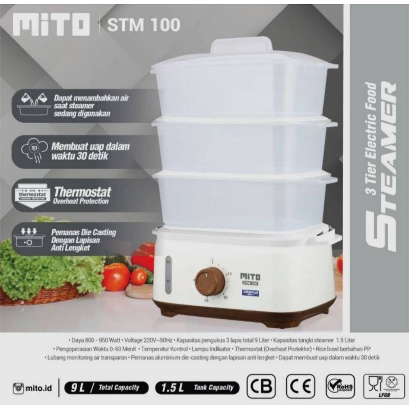 MITO ELECTRIC FOOD STEAMER STM-100