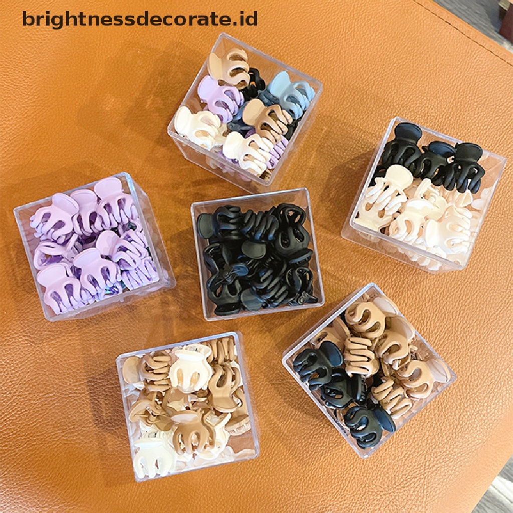 [Birth] 10pcs Matte Plastik Mini Rambut Cakar Klip Bayi Insang Manis Kecil Jepit Rambut Hairgrips Barrettes Hiasan Kepala Aksesoris Fashion [ID]