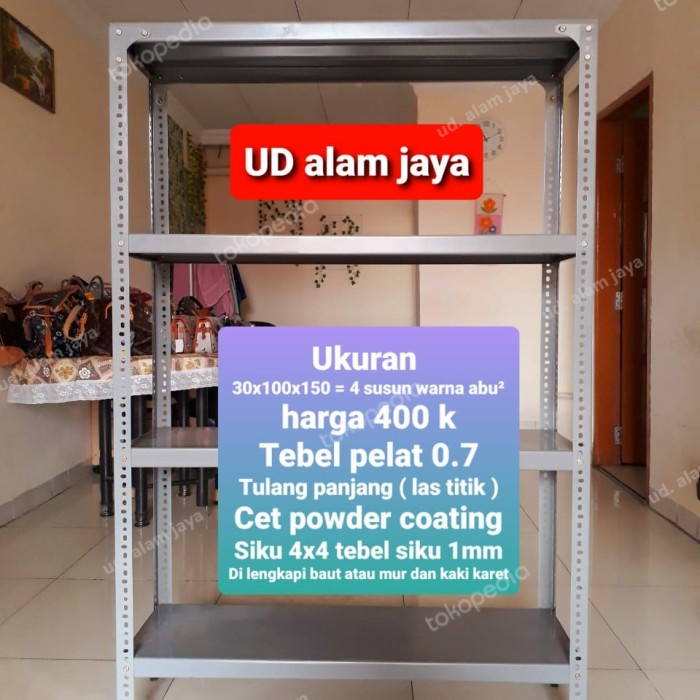 Rak Rak Besi Siku 4 Susun