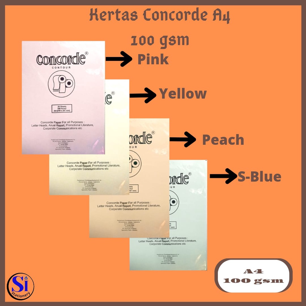 

Kertas Concorde A4 100Gsm Isi 20Sheets