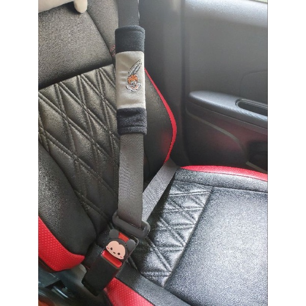 (1pc) colokan safety belt buzzer mobil double click klik kartun