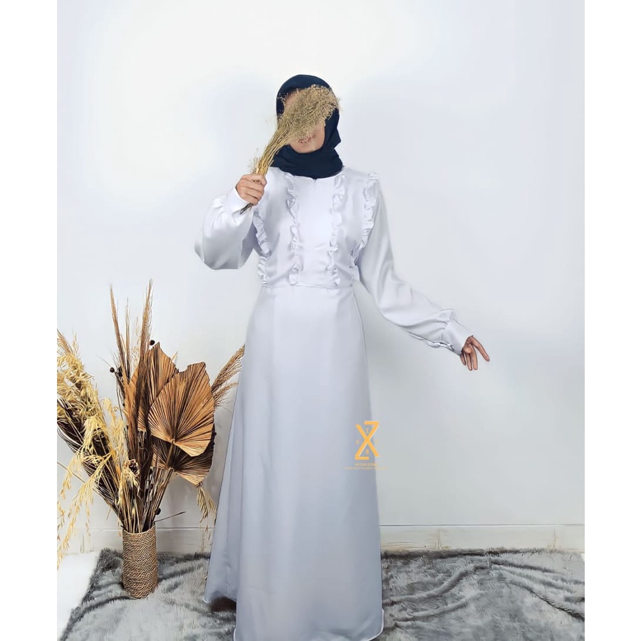 Others PROMO Baju Gamis terbaru putih polos wanita Big size M-L-XL-2XL-3XL/gamis kondangan simple kekinian/ dress muslim Busui friendly best seller / gamis syar'i casual murah fashion muslim 2023/Shafa dress remaja elegan