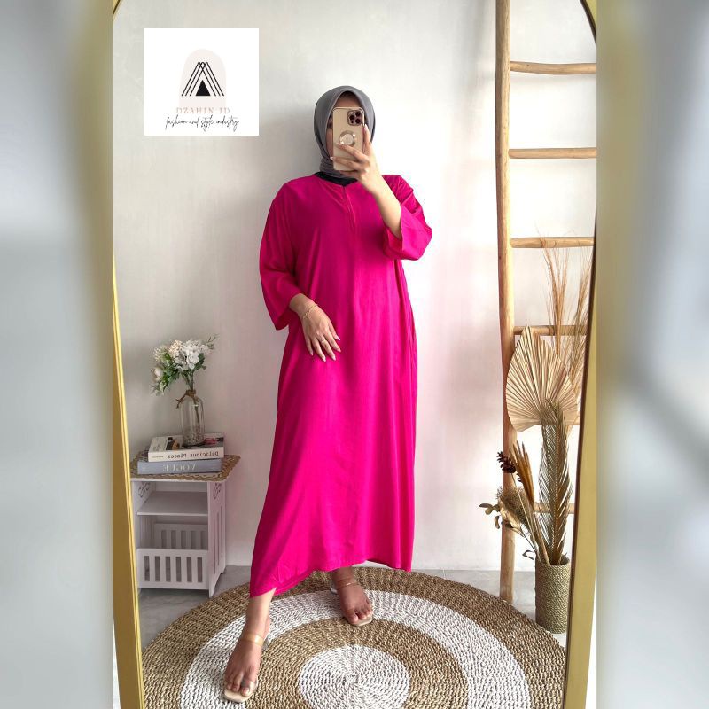 Daster Gamis Long 3/4 || Daster Rayon Premium Busui || Daster Gamis || Long Daster || Daster Kekinian ||