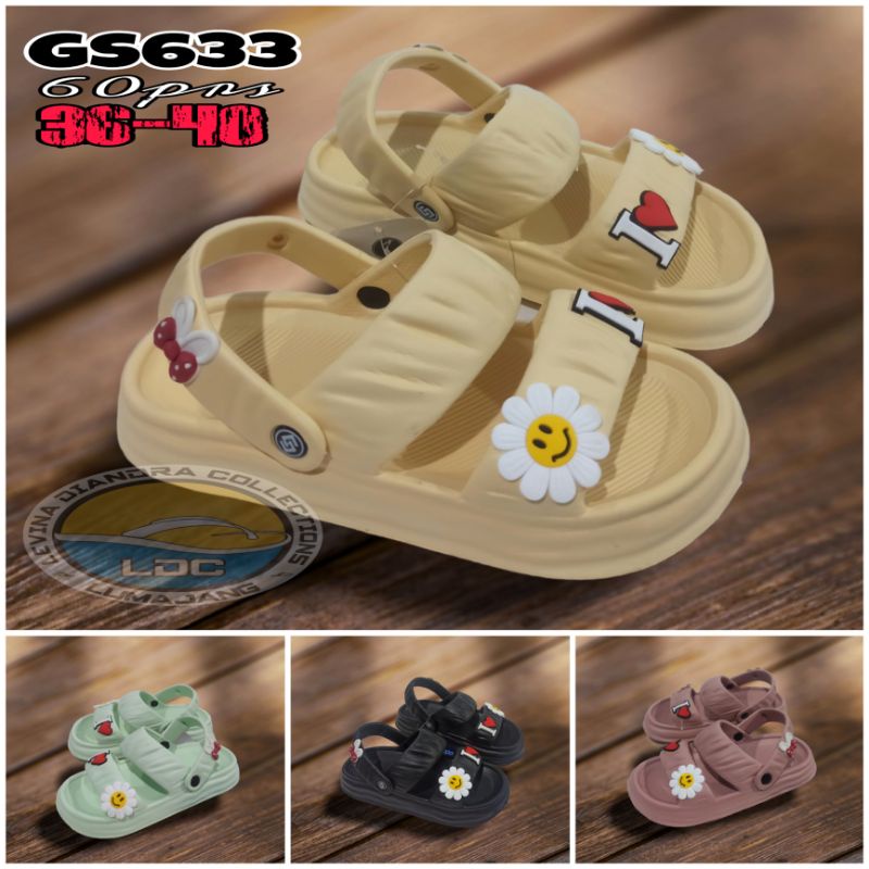 SANDAL SELOP KARET WANITA KEKINIAN EVA JIBBITZ TALI GS633(36-40)