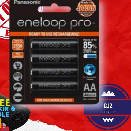 Terbaru | KI3 | Baterai eneloop pro black 2500mah bp4 Baterai Cas AA Eneloop 2500mah Batrei Batre Ch