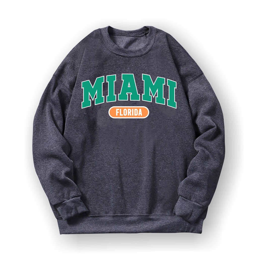 MIAMI FLORIDA Sweater Crewneck Print DTF II MIAMI FLORIDA Sweatshirt Basic II  Sz M - XL Anak &amp; Dewasa ( Pria &amp; Wanita )