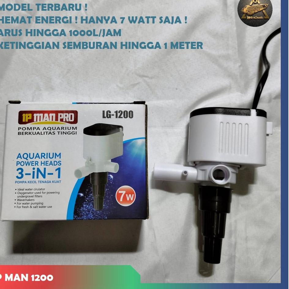 ❤[PROMO ⚡ALE]❤ PROMO MURAH POMPA AIR AQUARIUM IP MAN IP-1200 NAIK 1 METER FILTER AQUARIUM KECIL POMP
