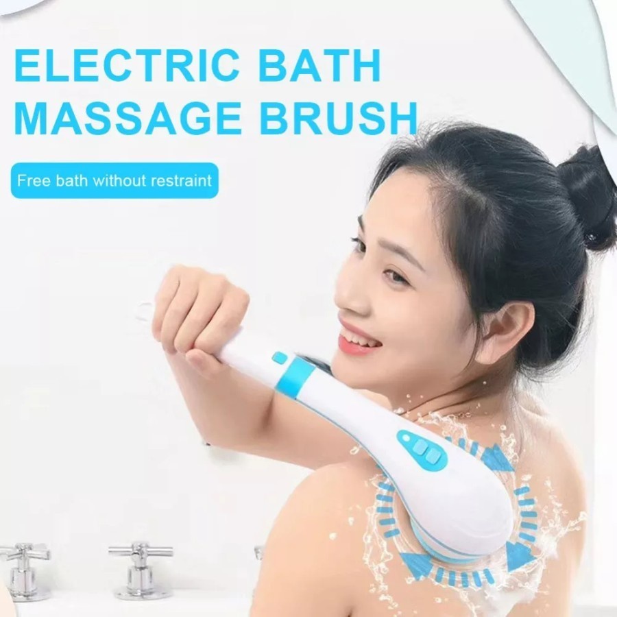 Bath Shower Scrub Brush Sikat Penggosok Punggung Badan Elektrik