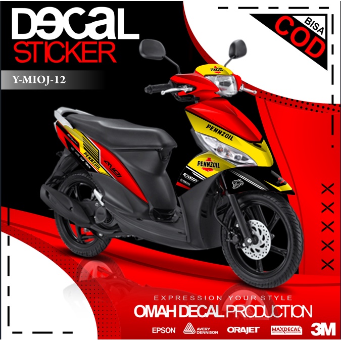 DECAL MIO J FULL BODY DEKAL STIKER MIO J YAMAHA STIKER KUALITAS TERBAIK TAHAN LAMA STIKER KEKINIAN K