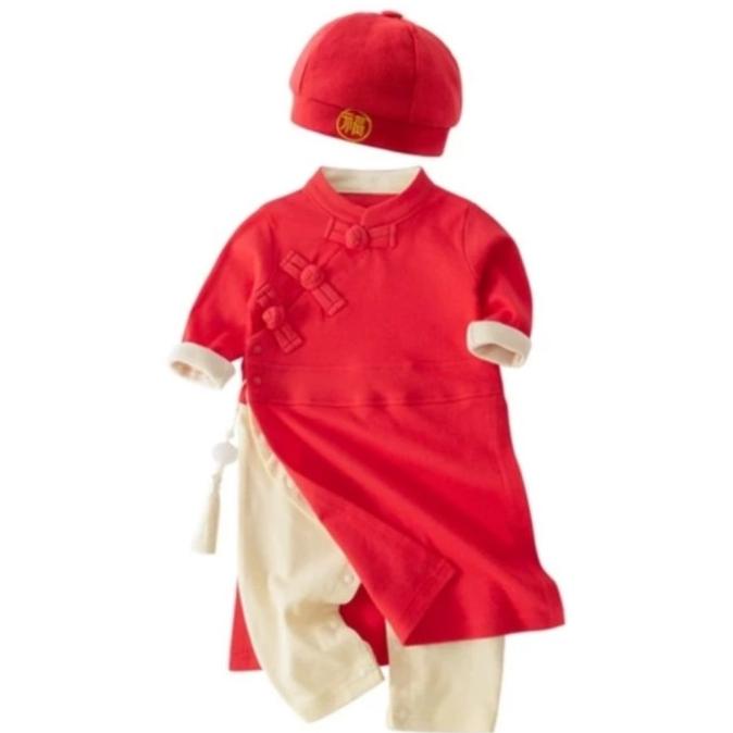 cheongsam anak bayi baju imlek anak bayi cheong sam anak import qipao