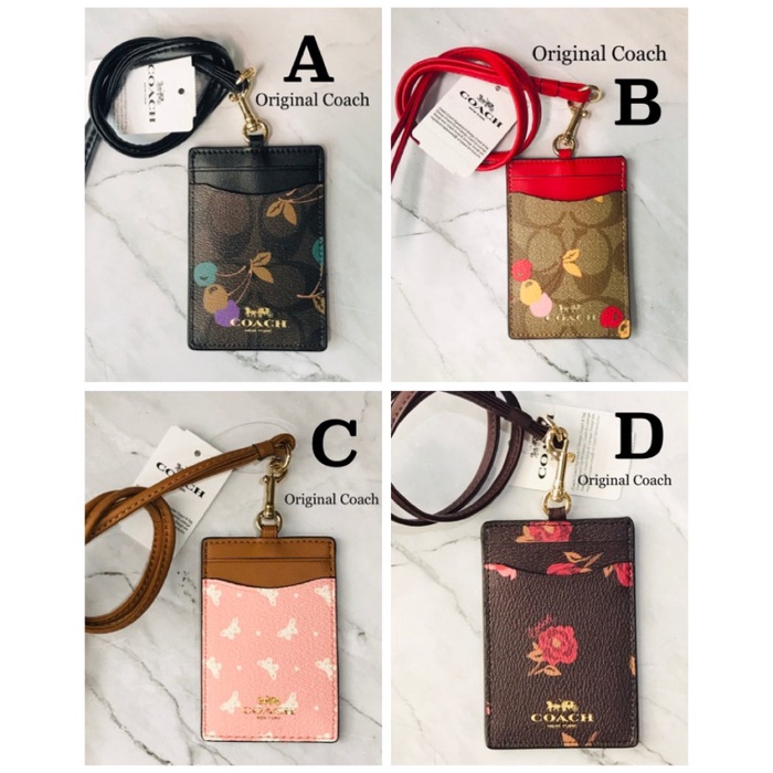 

Coach Signature Lanyard ID Card Holder Name Tag Lanyard Coach BRG BARU