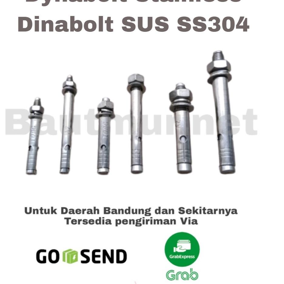 『Perdana』 Dynabolt Dinabolt SS 304 M10 x 80 - Anchor Stainless Steel SUS 304 Antikarat
