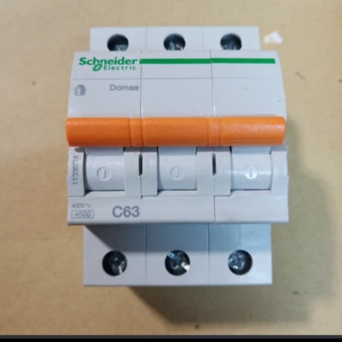 MCB 3PHASE 63A DOMAE SCHNEIDER ORIGINAL