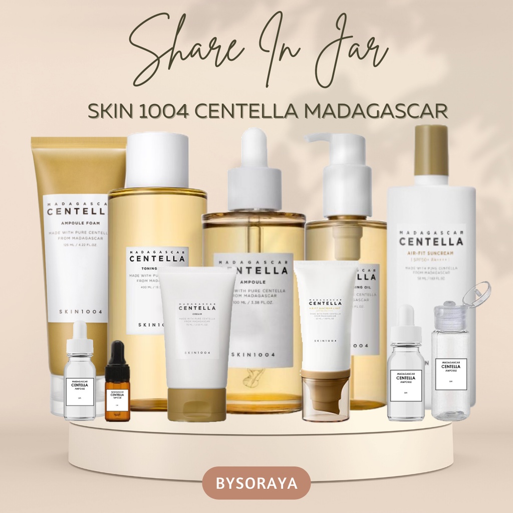 [SHARE IN JAR] SKIN1004 Madagascar Centella Asiatica 100 AMPOULE SERUM TONER CENTELLA CREAM CLEANSING OIL AIR FIT SUNSCREAM LIGHT PLUS FOAM