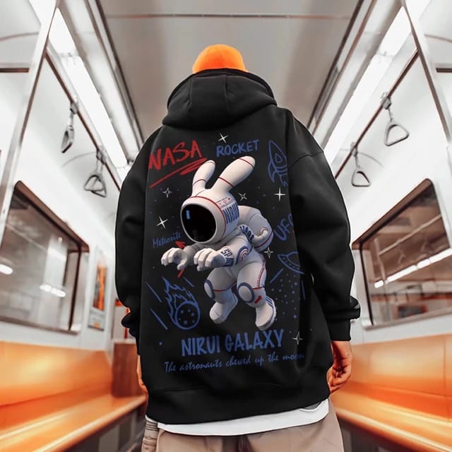 Sweater Hoodie NASA NIRUI GALAXY Jumper Pria Wanita Bahan Fleece Tebal Ukuran S M L XL XXL XXXL