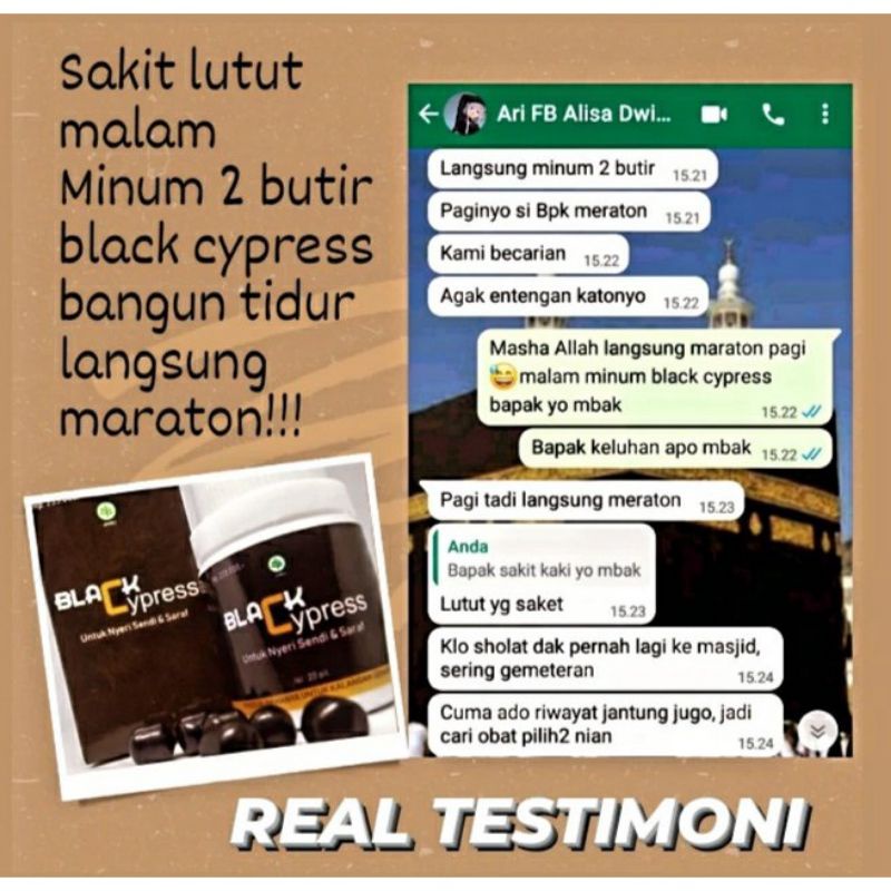 (BISA COD) BLACK CYPRESS, BIOSYPRESS UNTUK TULANG DAN SENDI ISI 20 BUTIR | beli 10 botol FREE  1 bot