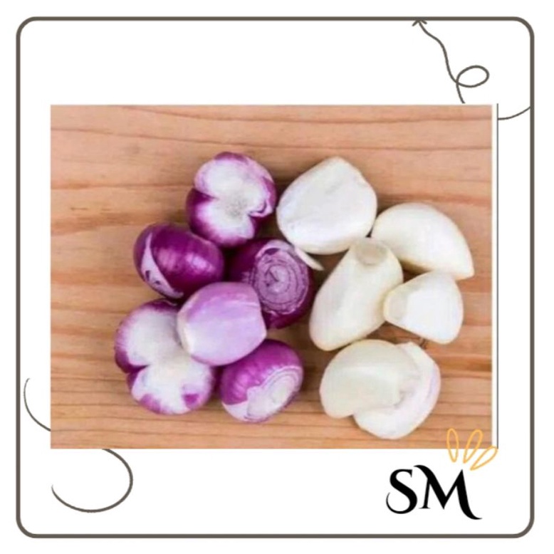 

❤ SEMBAKO MURAH ❤ Bawang merah putih kupas + Di iris (sesuai request) Fresh Pasar Murah Bekasi