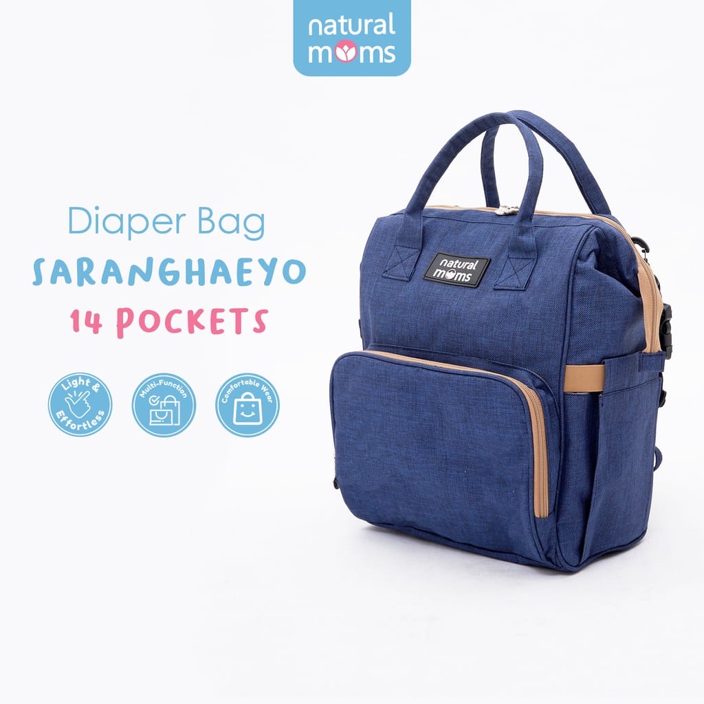 Natural Moms Diaper Bag Saranghaeyo 14 Pocket - Tas Bayi NM-DS