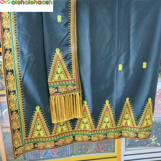 Kain bordir motif pucuk rebung khas Aceh / fashion wanita kain wanita