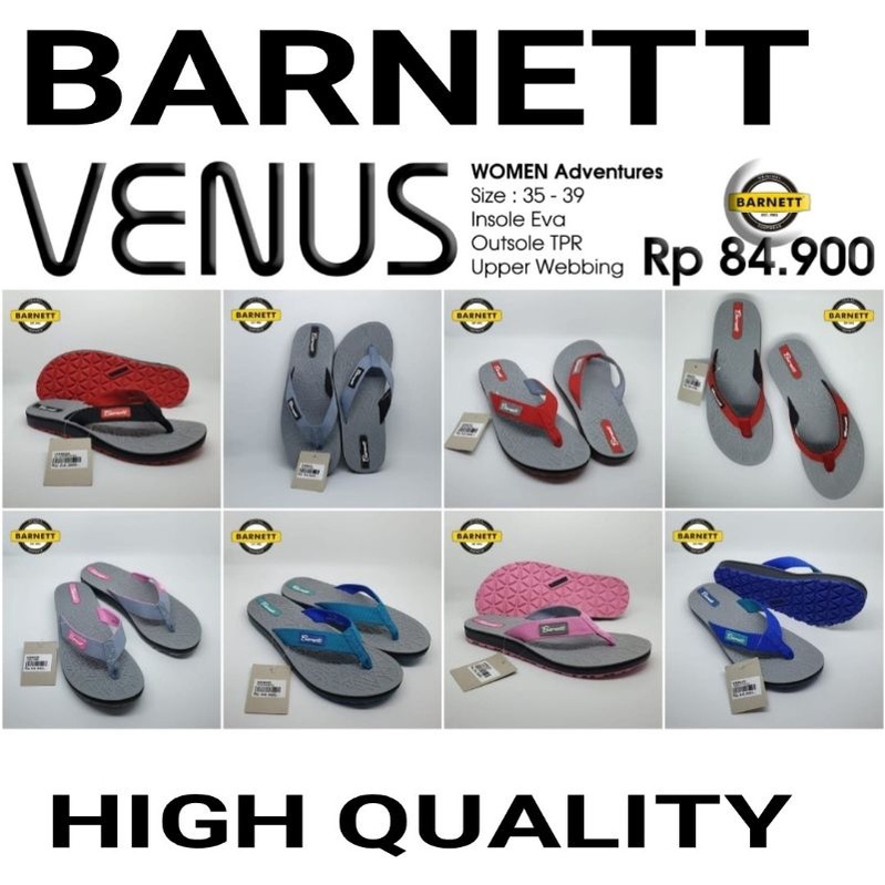 SANDAL MURAH JAPIT BARNETT VENUS TERBARU KEKINIAN KEREN SPORTY TRENDY ELEGANT