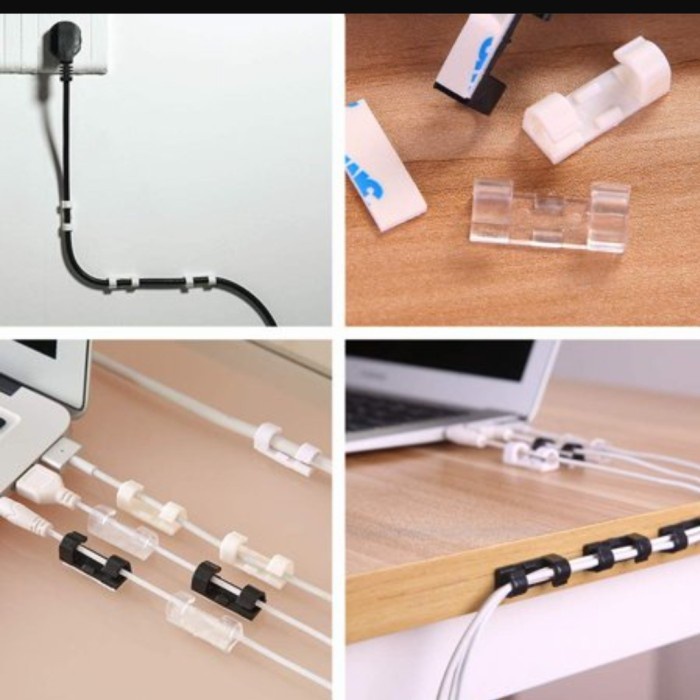 Klem Kabel Tempel Pengikat Perapih Cable Clip Holder Kabel