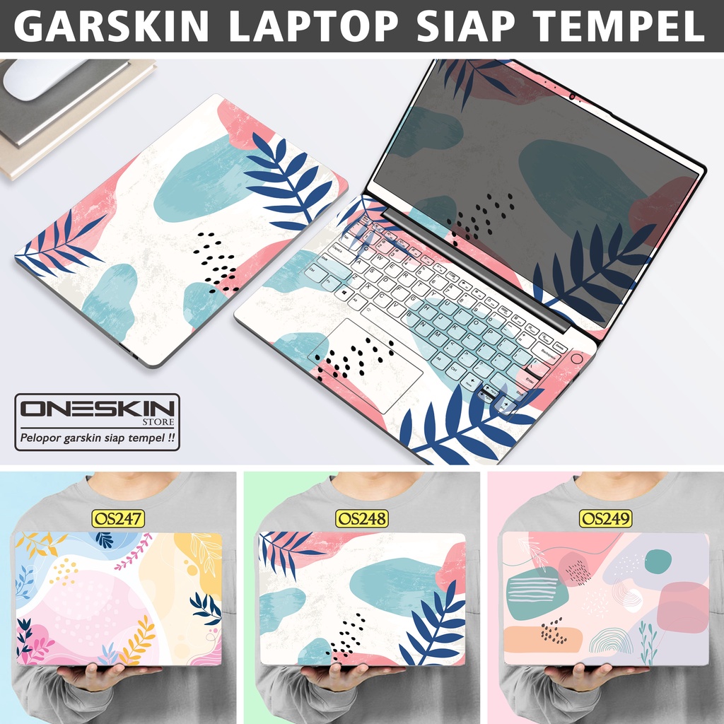 Garskin Sticker Laptop Protector Macbook Full Body Bottom Bezel Palmrest Skin Floral Vector