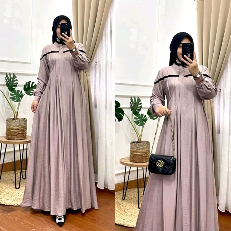 Larissa Dress gamis polos lebaran