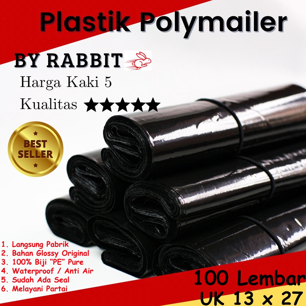 

Kantong Plastik Polymailer Hitam Glossy [13x27] Kantong Plastik Packing Online