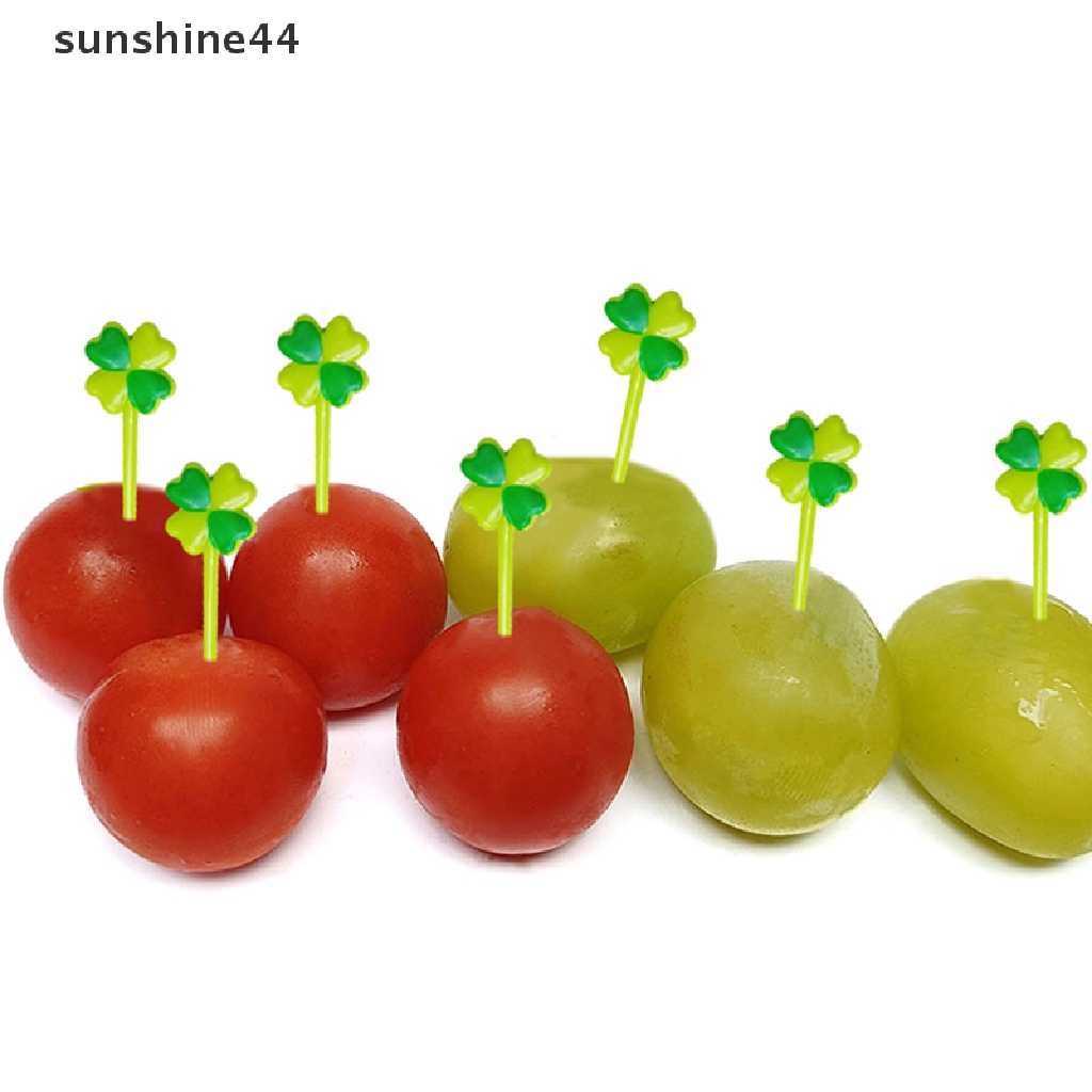 Sunshine8/12pcs Garpu Buah Food Grade Plastik Mini Kartun Anak Kue Tusuk Gigi Buah Bento Lunch Bento Aksesoris Dekorasi Pesta.