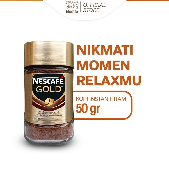 

uhj51 NESCAFE GOLD Kopi Instan Kopi Hitam Jar 50gr Spesial