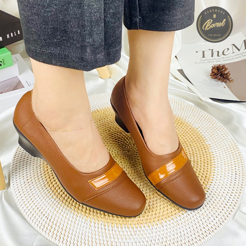 Barel - Mey coklat Sepatu Pantopel Kerja Wanita Sepatu Formal Wanita Pantofel Sepatu Kantor Heels Wanita