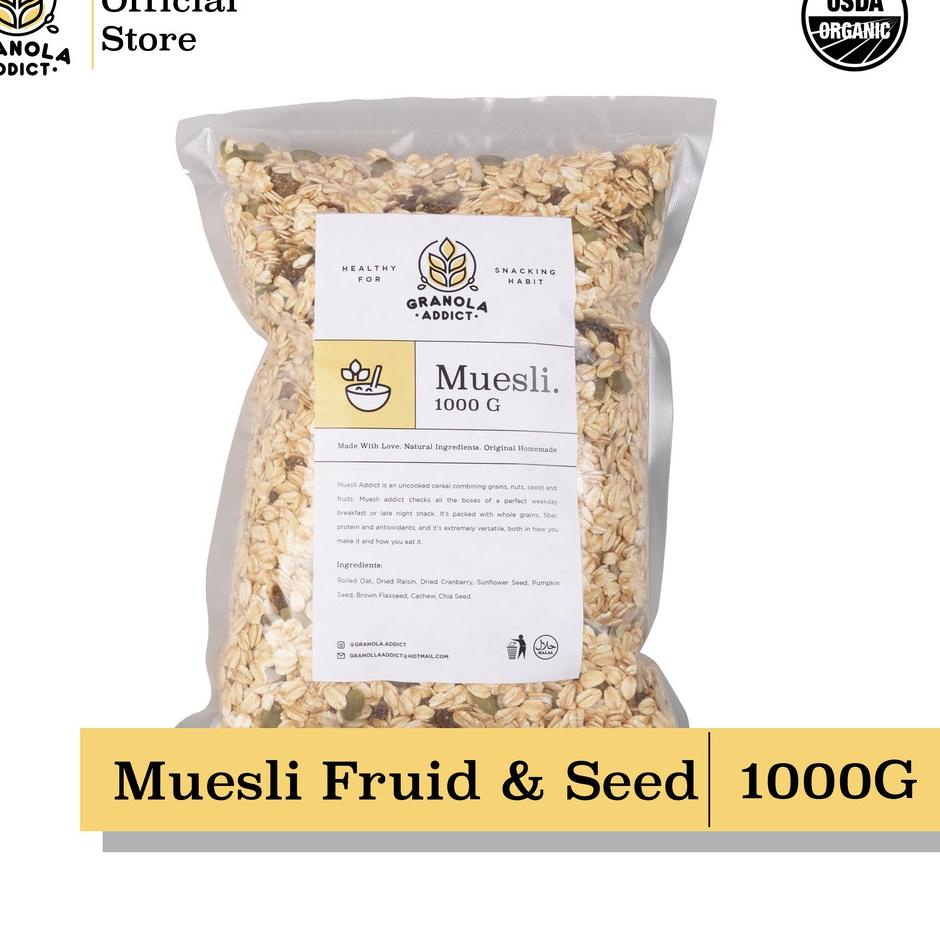 

☊ Granola Addict - Muesli Fruit & Seed 1KG ➪