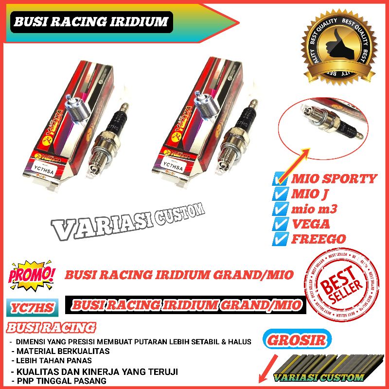 BUSI RACING IRIDIUM Yamaha Mio/Soul/GT/M3/S/Z, Fino, X-Ride, Freego, Gear, Fazzio, Vega, Jupiter Z