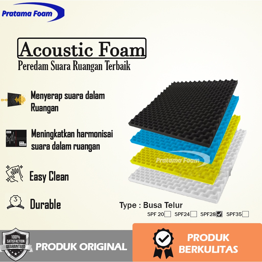 Busa Telur Peredam Suara - Acoustik Foam - Egg Foam 50x50CM