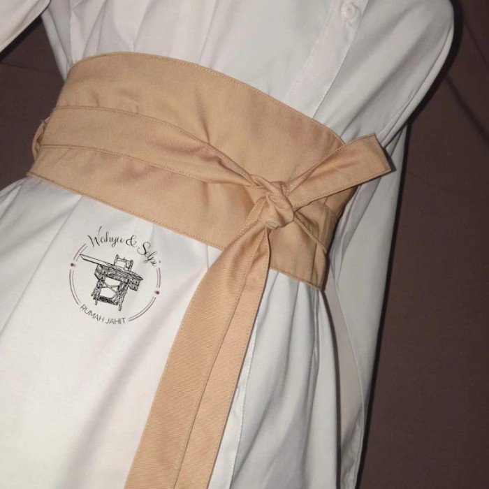 Ahu Obi Belt Minimalis Ikat Pinggang Lilit Wanita Ikat Pinggang Kain