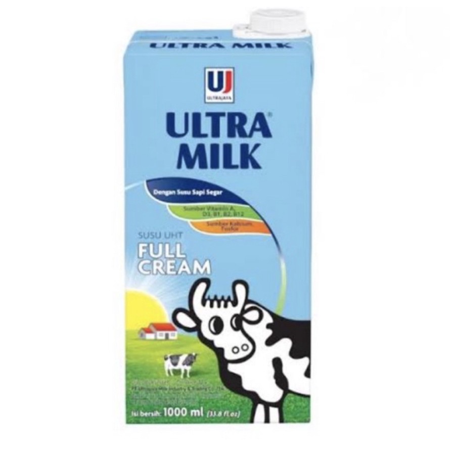 Susu Ultra 1 Liter full cream Ultra Milk UHT