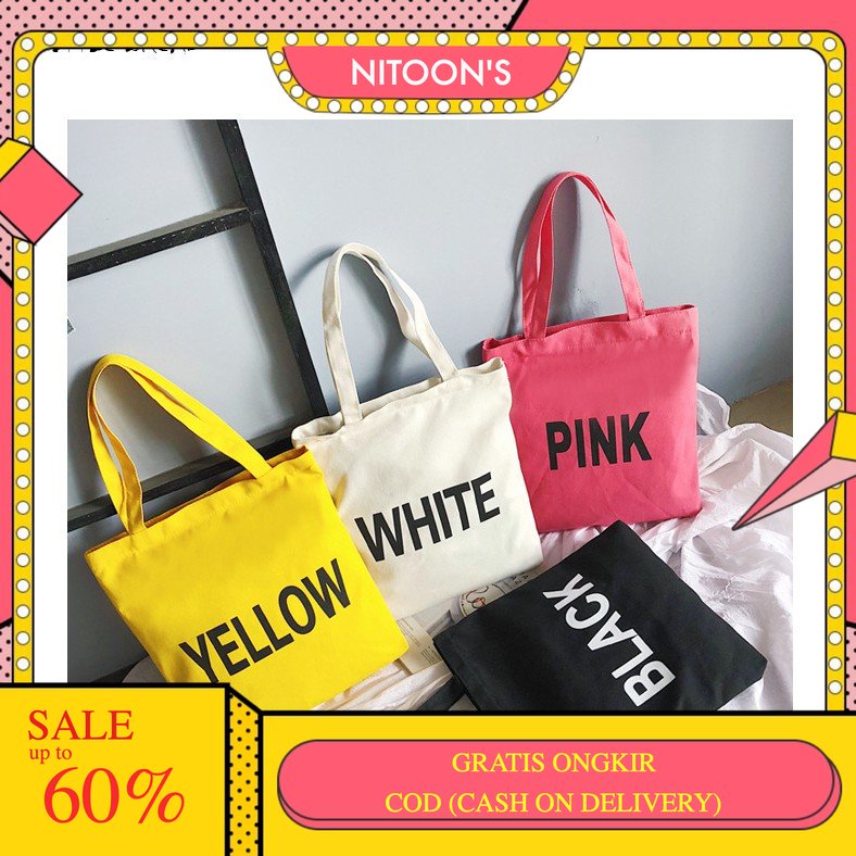 BAYAR DITEMPAT Totebag Tote Bag Warna Warni Import Tas Travel Wanita