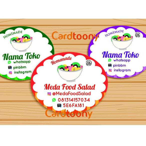 

Sticker / stiker label toko produk makanan salad buah sayur CPVL89175