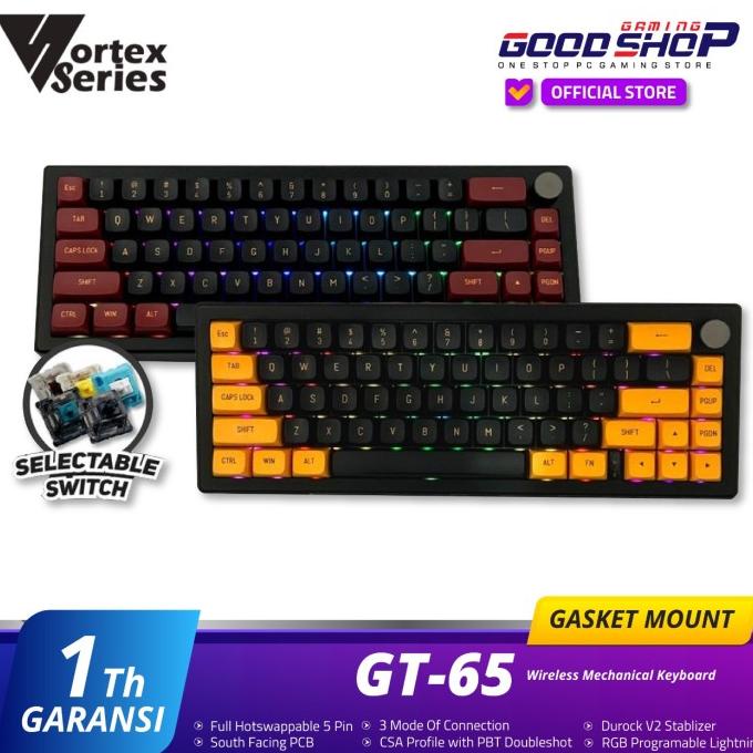 VortexSeries GT-65 Wireless Mechanical Keyboard Gasket Mount