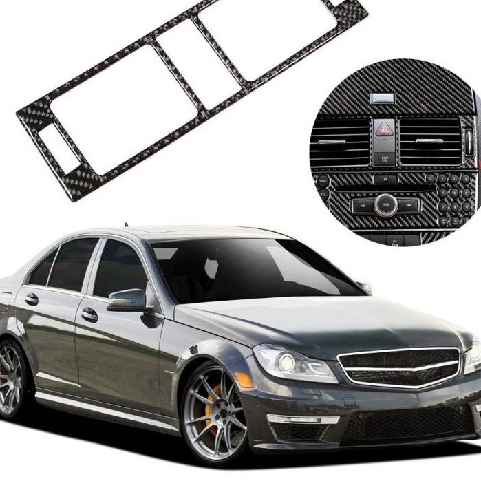Panel Carbon Cover AC Set Mercy Mercedes Bens W204 Kisi Kisi