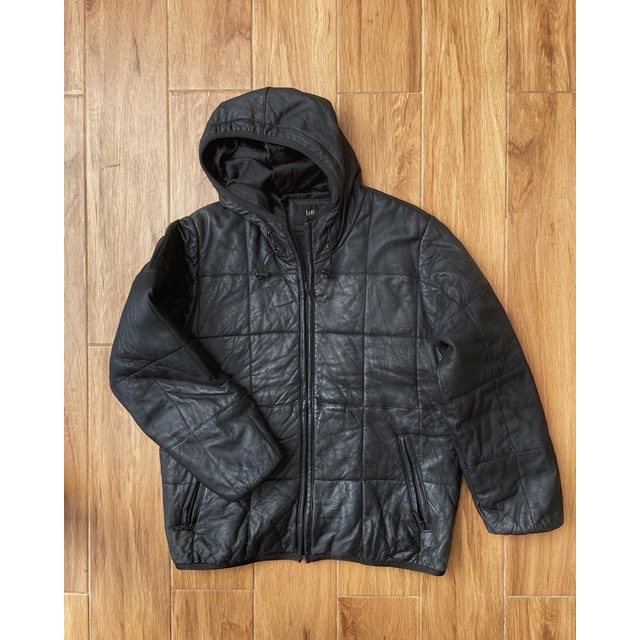 Jaket kulit asli hoodie tebal pl belas preloved second