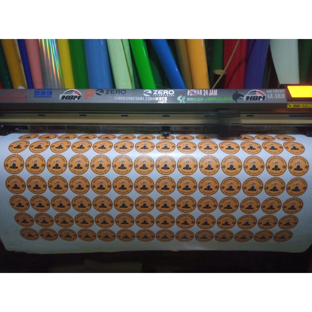 

Cetak stiker label meteran I stiker pint and cutting